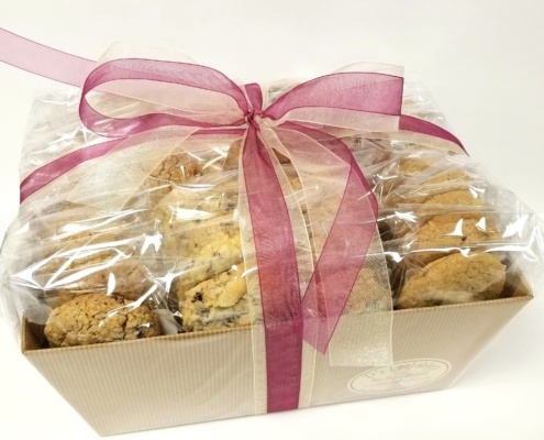 Individually wrapped cookie gift baskets
